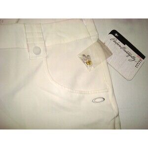 Womens 12 New NWT Golf Palm Capri Pants Pockets Long UPF 50 White Oakley Knee